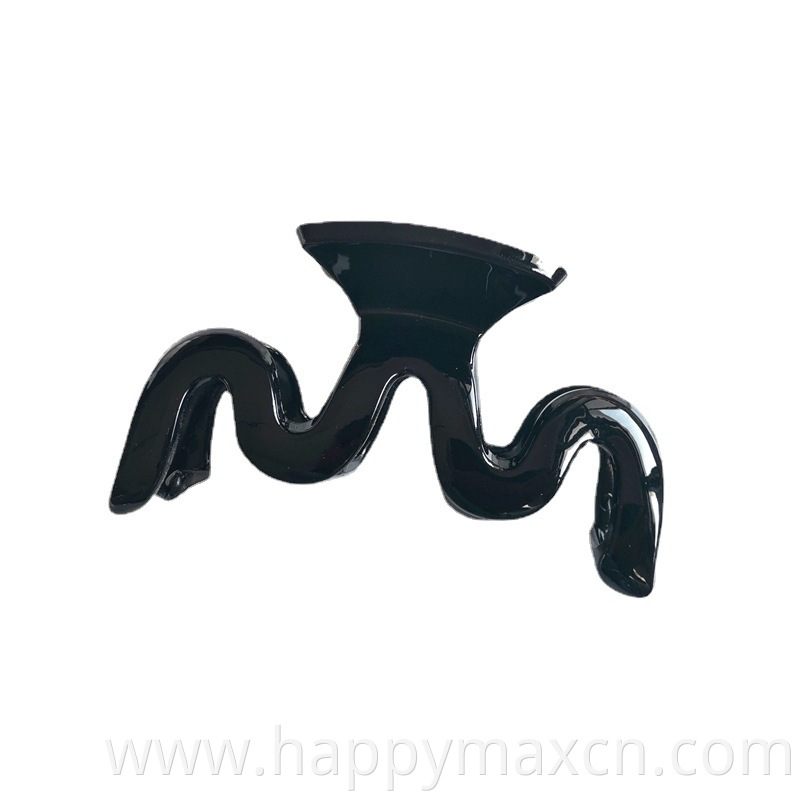 New fashion 9cm Large M Geometric Shape Plastic Hair Claw Clip Candy Color Three-dimensional Hairpin